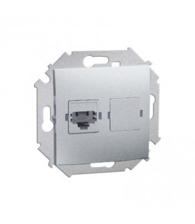 Gniazdo telefoniczne pojedyncze RJ12 aluminiowy, metalizowany 1591531-026