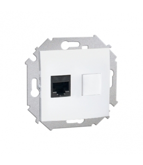 Gniazdo komputerowe pojedyncze RJ45 kategoria 5e biały 1591551-030