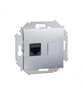 Gniazdo komputerowe pojedyncze RJ45 kategoria 6 aluminiowy, metalizowany 1591561-026