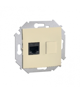 Gniazdo komputerowe pojedyncze RJ45 kategoria 6 beżowy 1591561-031