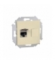 Gniazdo komputerowe podwójne RJ45 kategoria 5E, z przesłoną przeciwkurzową beżowy 1591553-031