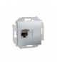 Gniazdo komputerowe pojedyncze ekranowane RJ45 kategoria 6, z przesłoną przeciwkurzową aluminiowy, metalizowany 1591563-026