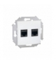 Gniazdo komputerowe podwójne RJ45 kategoria 6 biały 1591562-030