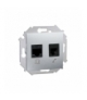 Gniazdo komputerowe RJ45 kategoria 6 + telefoniczne RJ12 aluminiowy, metalizowany 1591542-026