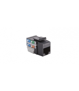 Wkład gniazda komputerowego RJ45 kat.6, nieekranowany (UTP) czarny CJ645U