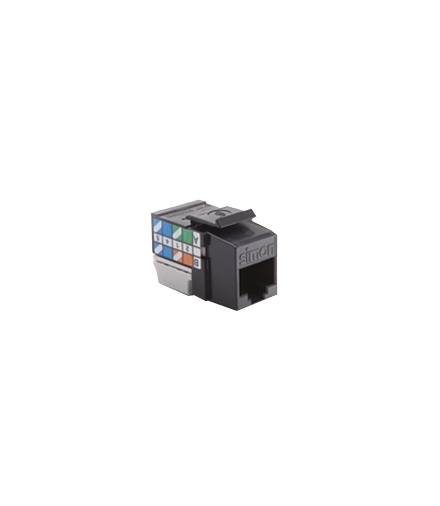 Wkład gniazda komputerowego RJ45 kat.6, nieekranowany (UTP) czarny CJ645U