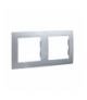 Ramka 2- krotna aluminiowy, metalizowany 1501620-026