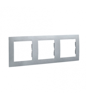 Ramka 3- krotna aluminiowy, metalizowany 1501630-026