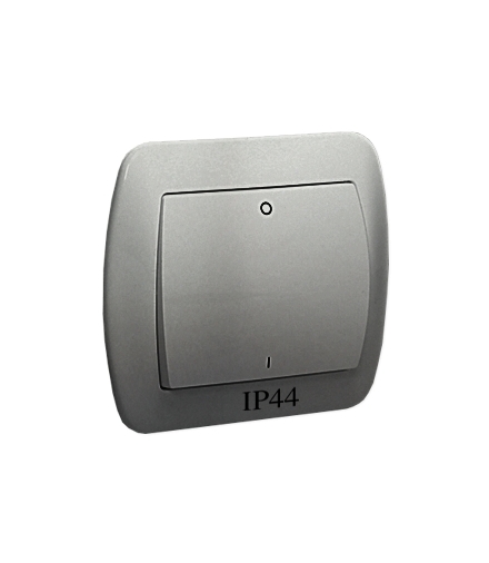 Łącznik dwubiegunowy bryzgoszczelny IP44, 10AX, 250V, zaciski śrubowe, aluminiowy AW2B/26