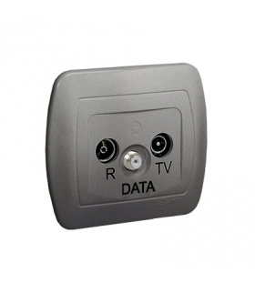 Gniazdo antenowe R-TV-DATA, aluminiowy AAD/26
