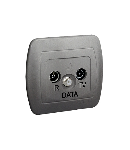 Gniazdo antenowe R-TV-DATA, aluminiowy AAD/26