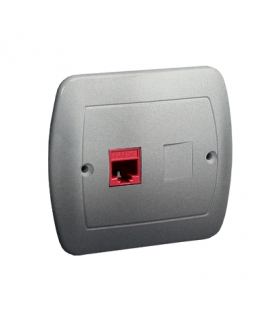 Gniazdo komputerowe RJ45 kategoria 5e aluminiowy, metalizowany AF51/26