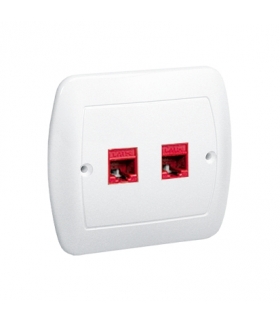 Gniazdo komputerowe podwójne RJ45 kategoria 5e biały AF52/11