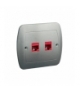 Gniazdo komputerowe podwójne RJ45 kategoria 5e aluminiowy, metalizowany AF52/26