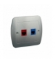 Gniazdo komputerowe RJ45 kategoria 5e + telefoniczne RJ12 aluminiowy, metalizowany A5T/26