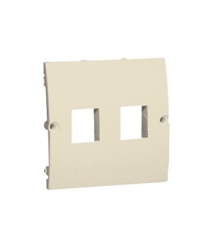 Pokrywa gniazd teleinformatycznych na Keystone płaska podwójna beżowy MGK1P/12