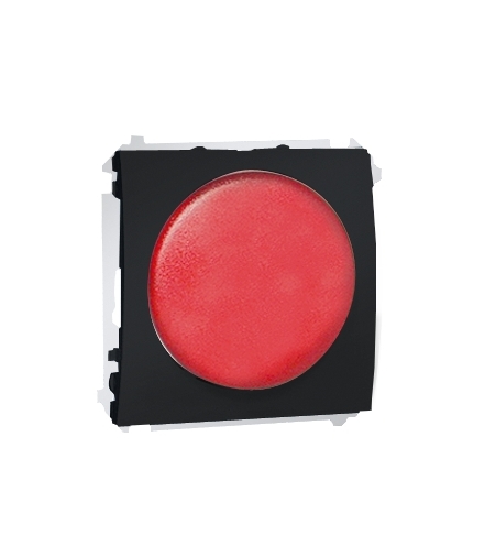 Sygnalizator świetlny LED - światło czerwone grafit mat, metalizowany MSS/2.01/28