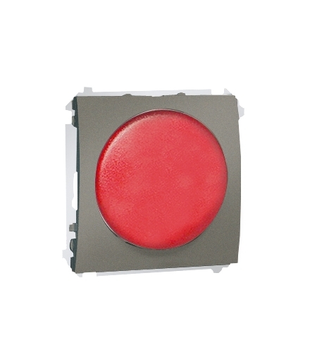 Sygnalizator świetlny LED - światło czerwone platynowy, metalizowany MSS/2.01/27