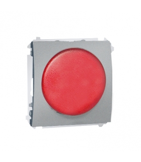 Sygnalizator świetlny LED - światło czerwone aluminiowy, metalizowany MSS/2.01/26