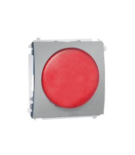 Sygnalizator świetlny LED - światło czerwone aluminiowy, metalizowany MSS/2.01/26