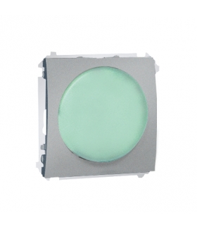 Sygnalizator świetlny LED - światło zielone aluminiowy, metalizowany MSS/3.01/26