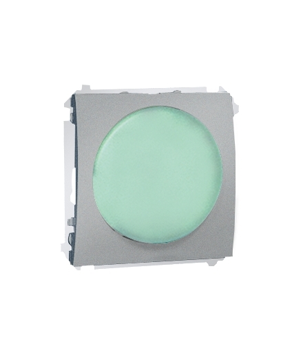 Sygnalizator świetlny LED - światło zielone aluminiowy, metalizowany MSS/3.01/26