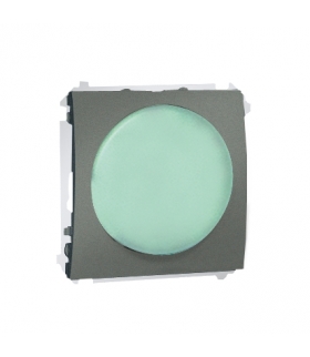 Sygnalizator świetlny LED - światło zielone grafitowy, metalizowany MSS/3.01/25