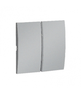 Klawisz podwójny do łączników i przycisków aluminiowy, metalizowany MKW5/26