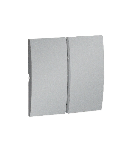 Klawisz podwójny do łączników i przycisków aluminiowy, metalizowany MKW5/26