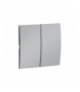 Klawisz podwójny do łączników i przycisków aluminiowy, metalizowany MKW5/26