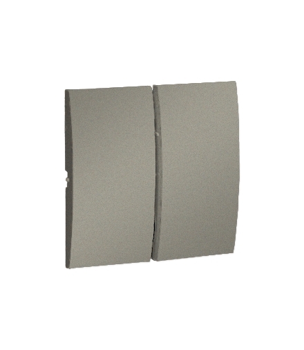 Klawisz podwójny do łączników i przycisków platynowy, metalizowany MKW5/27