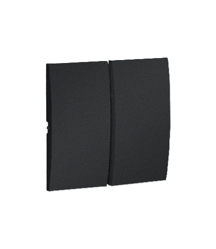 Klawisz podwójny do łączników i przycisków grafit mat, metalizowany MKW5/28