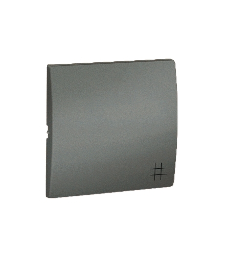 Klawisz pojedynczy do łączników i przycisków grafitowy, metalizowany MKW7/25