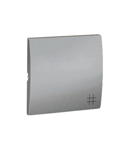Klawisz pojedynczy do łączników i przycisków aluminiowy, metalizowany MKW7/26
