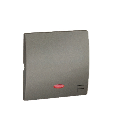 Klawisz pojedynczy z oczkiem do łączników i przycisków podświetlanych platynowy, metalizowany MKW7L/27