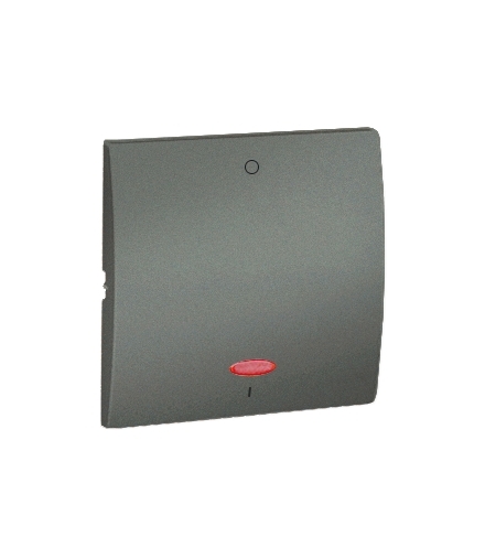 Klawisz pojedynczy z oczkiem do łączników i przycisków podświetlanych grafitowy, metalizowany MKW2L/25