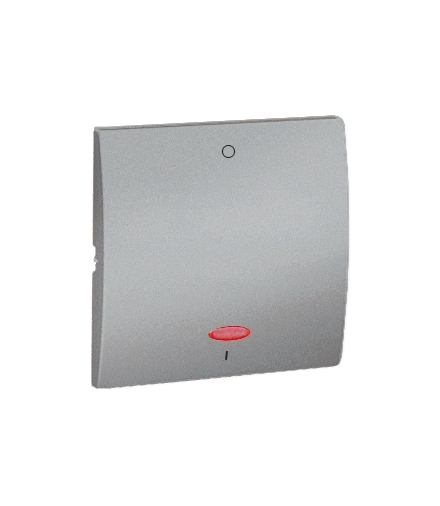 Klawisz pojedynczy z oczkiem do łączników i przycisków podświetlanych aluminiowy, metalizowany MKW2L/26