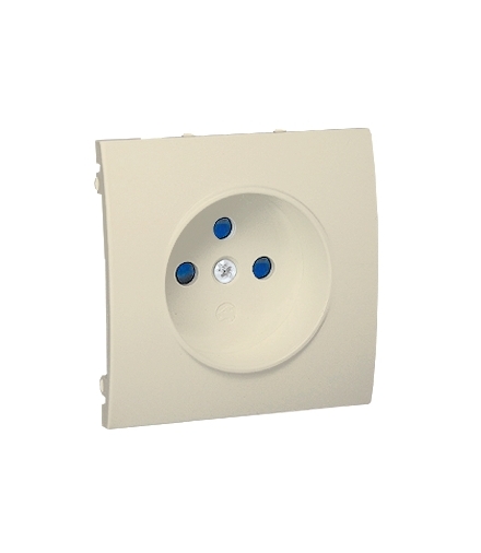 Pokrywa do gniazda wtyczkowego pojedynczego z uziemieniem beżowy MGZ1P/12