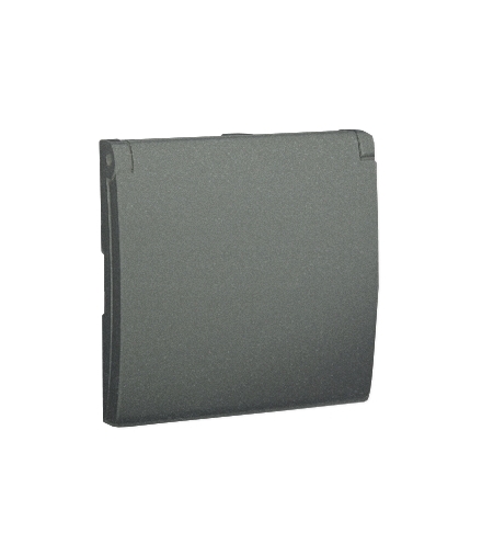 Pokrywa do gniazda wtyczkowego z uziemieniem - do wersji IP44- klapka w kolorze pokrywy grafitowy, metalizowany MGZ1BP/25