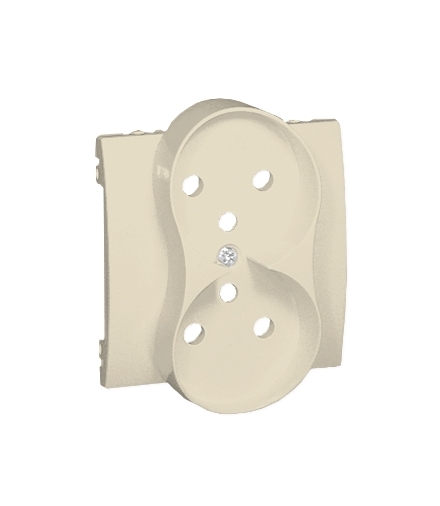 Pokrywa do gniazda wtyczkowego podwójnego z uziemieniem beżowy MGZ2MP/12