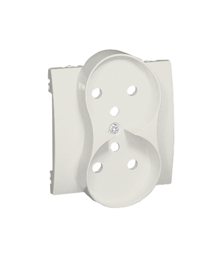 Pokrywa do gniazda wtyczkowego podwójnego z uziemieniem - przesłony torów prądowych ecru MGZ2MZP/10