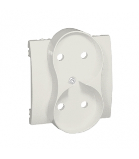 Pokrywa do gniazda wtyczkowego podwójnego bez uziemienia ecru MG2MP/10