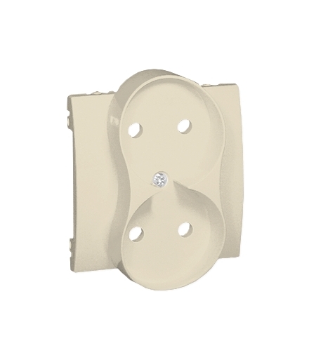 Pokrywa do gniazda wtyczkowego podwójnego bez uziemienia beżowy MG2MP/12