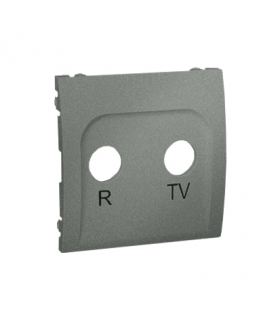 Pokrywa do gniazda antenowego R-TV końcowego i przelotowego grafitowy, metalizowany MAP/25