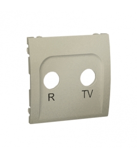 Pokrywa do gniazda antenowego R-TV końcowego i przelotowego platynowy, metalizowany MAP/27