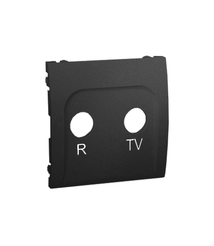 Pokrywa do gniazda antenowego R-TV końcowego i przelotowego grafit mat, metalizowany MAP/28