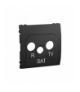 Pokrywa do gniazda antenowego R-TV-SAT grafit mat, metalizowany MASP/28