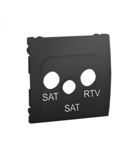 Pokrywa do gniazda antenowego SAT-SAT-RTV grafit mat, metalizowany MAS2P/28