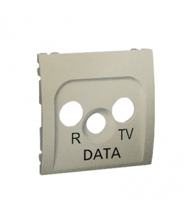 Pokrywa do gniazda antenowego R-TV-DATA platynowy, metalizowany MADP/27