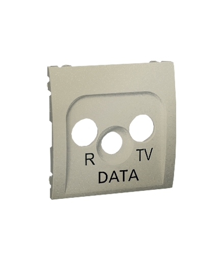 Pokrywa do gniazda antenowego R-TV-DATA platynowy, metalizowany MADP/27